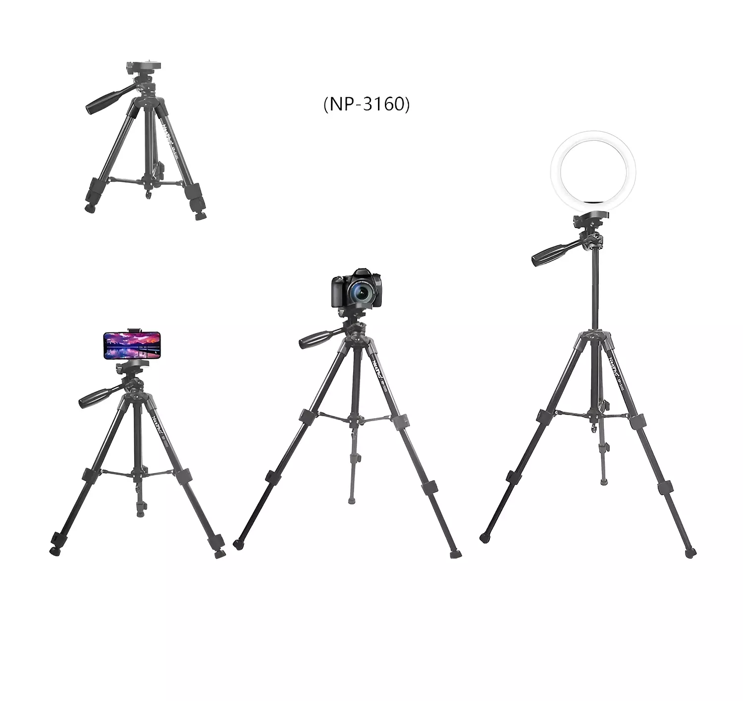 Professional Tripod, Lightweight and Extendable to 68.5cm, Neepho NP-3160 8