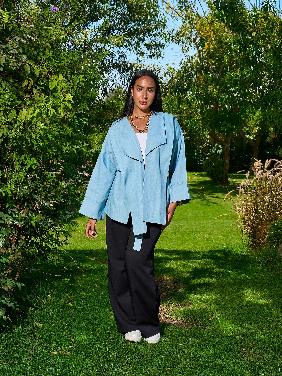 Worood Kimono Jacket _ Sky Blue 11