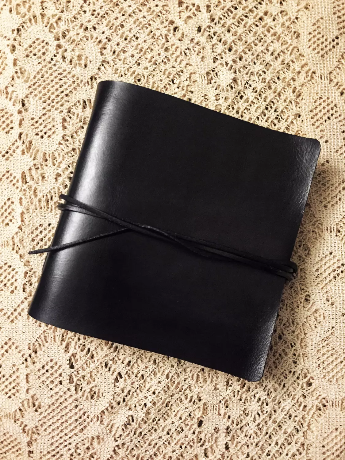 Plain square leather journal  image
