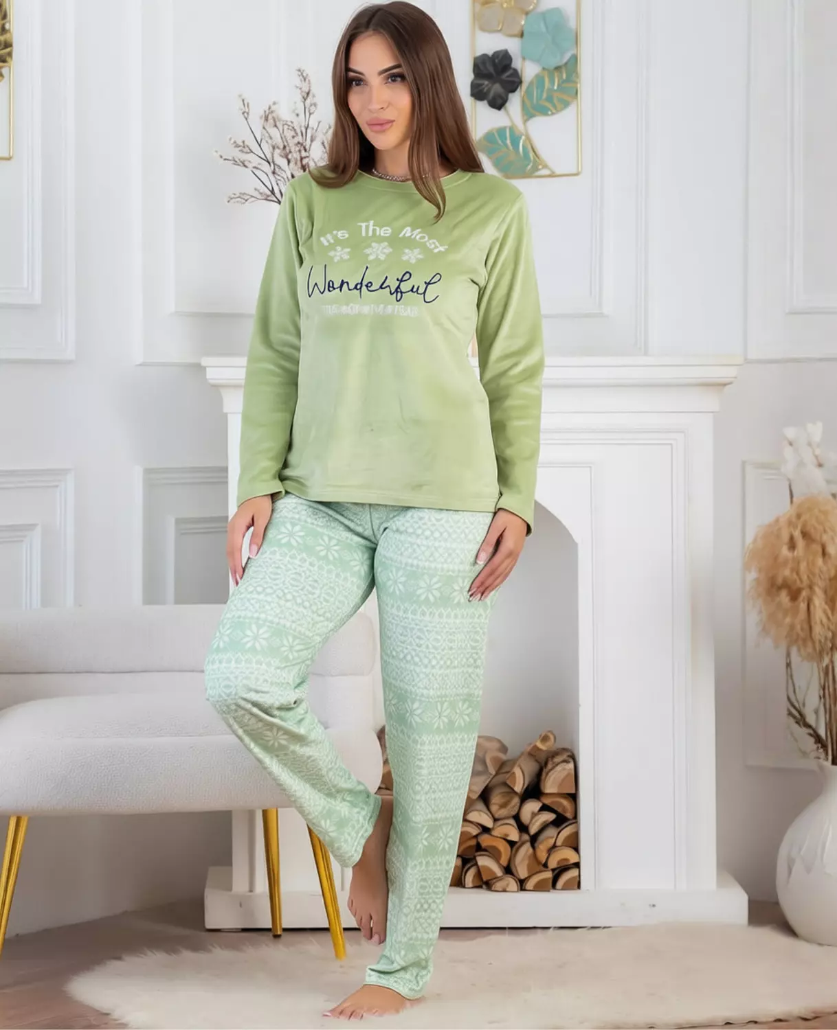 Velvet Pajama 2-piece Set image