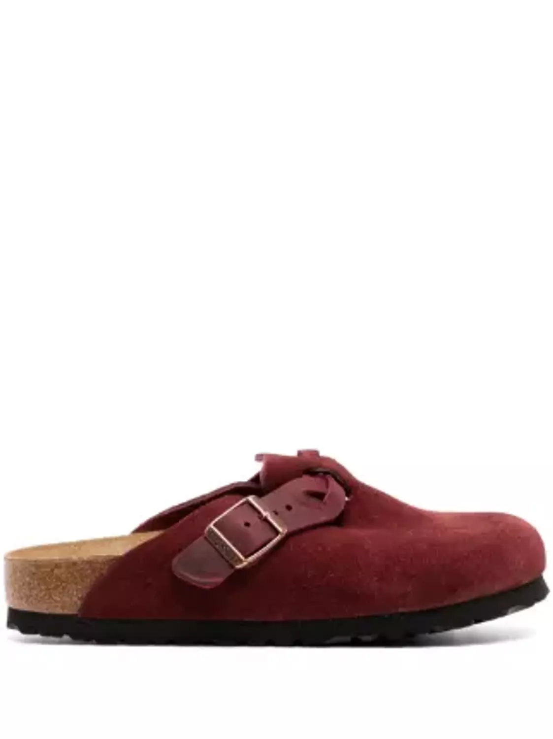 Birkenstock Red Boston Suede Clogs image