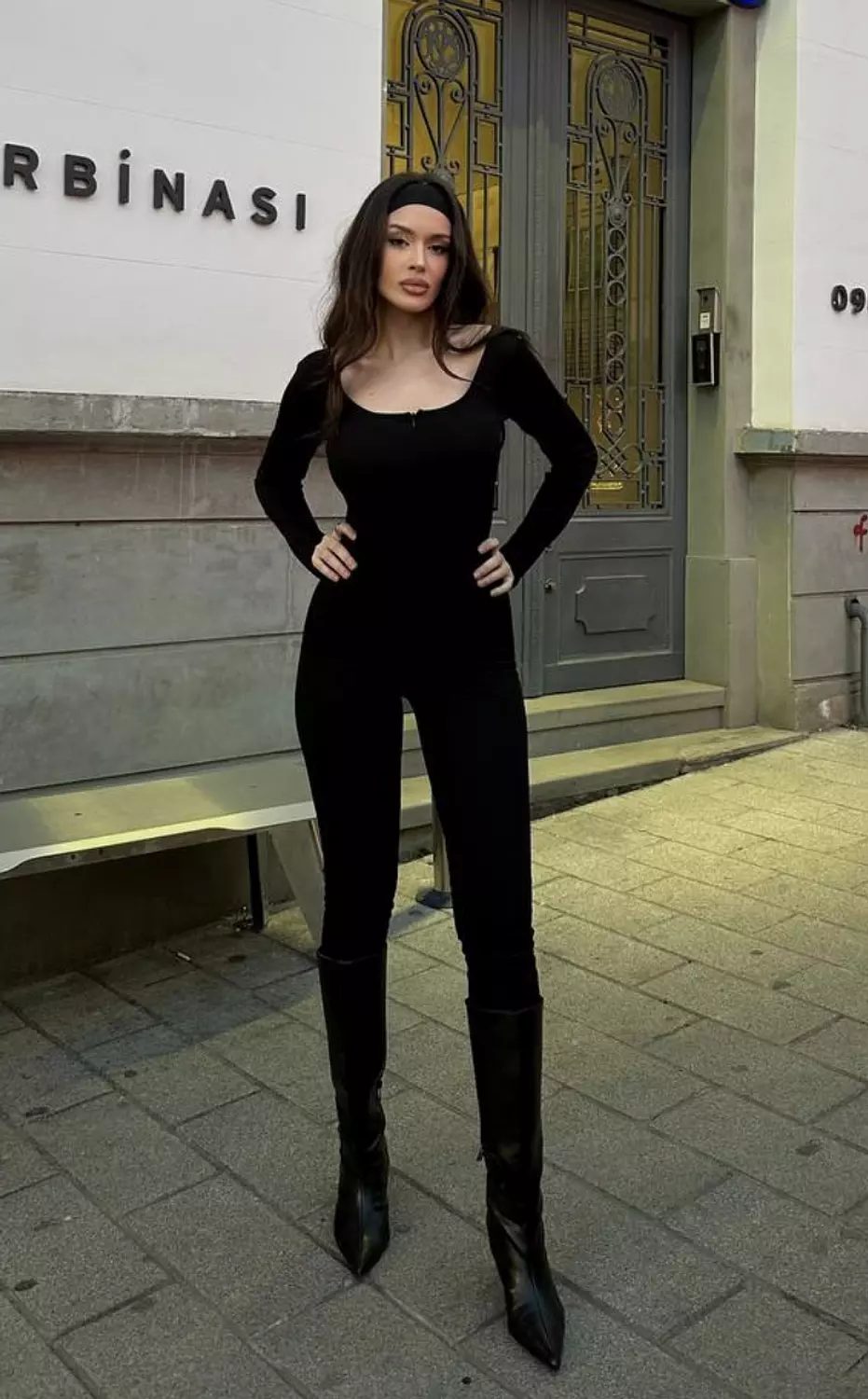 Black Round body suit image
