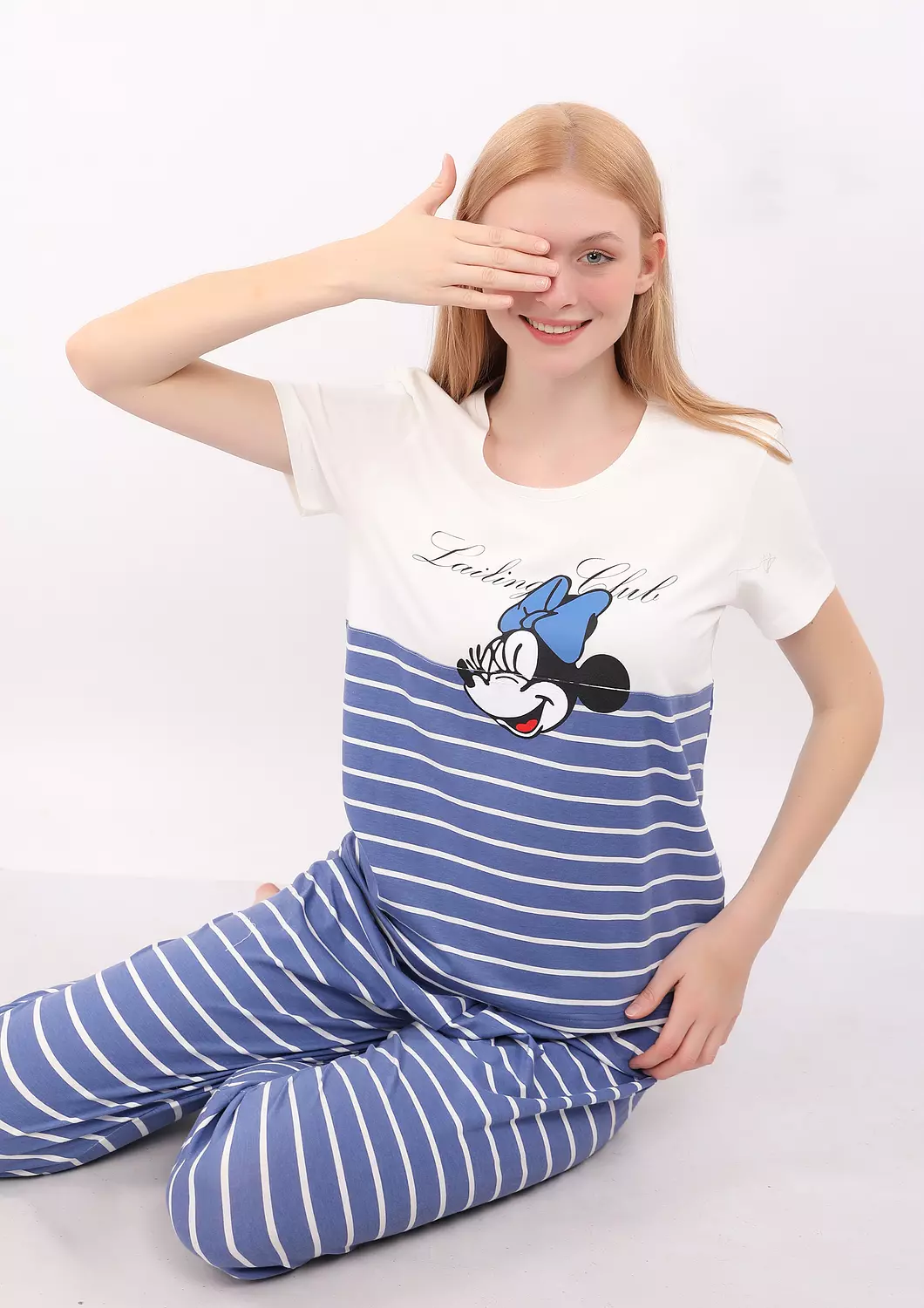 Minnie Striped Full-Length Pants Pajama Set 5