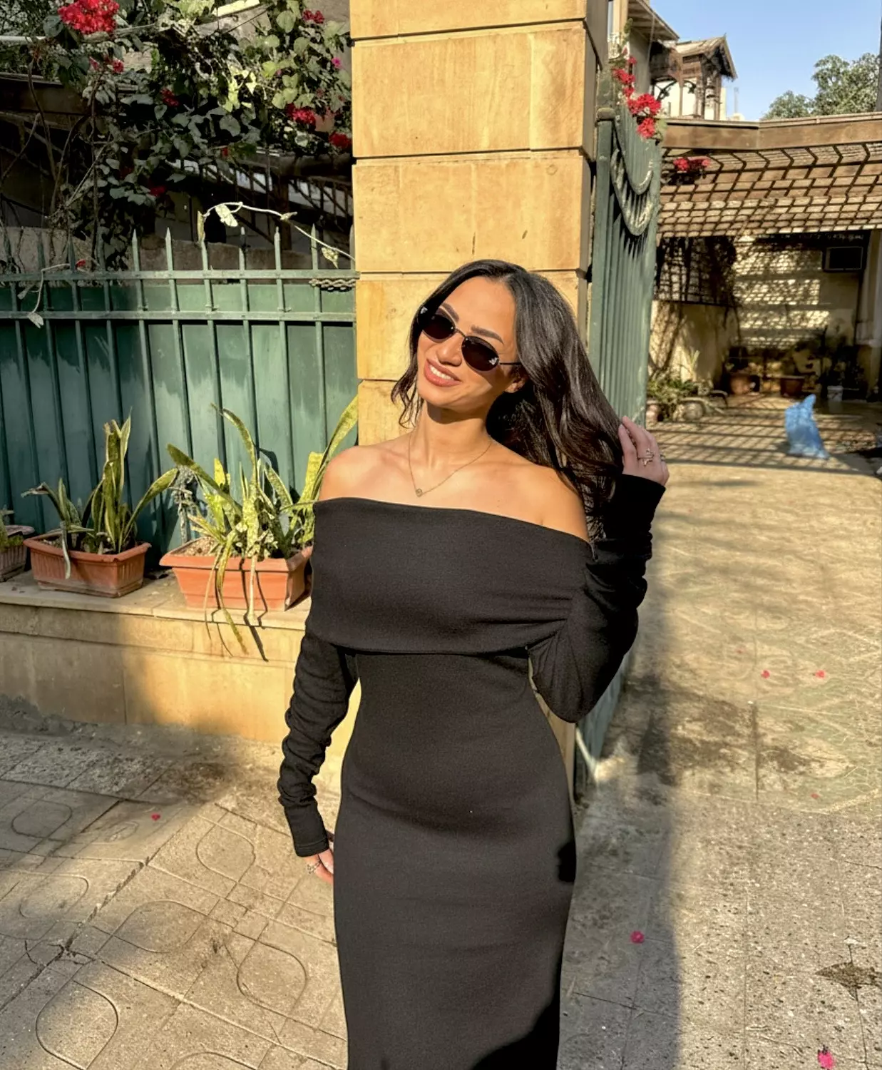 Black Off Shoulder Dress 1