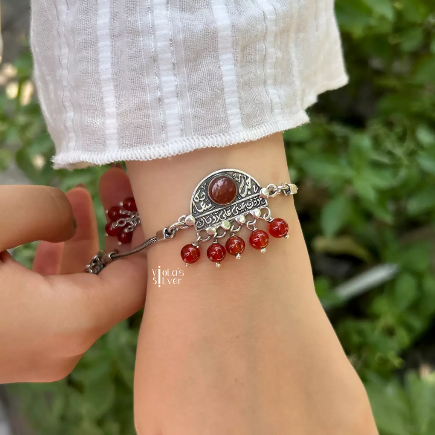 Om kalthoum red bracelet  image
