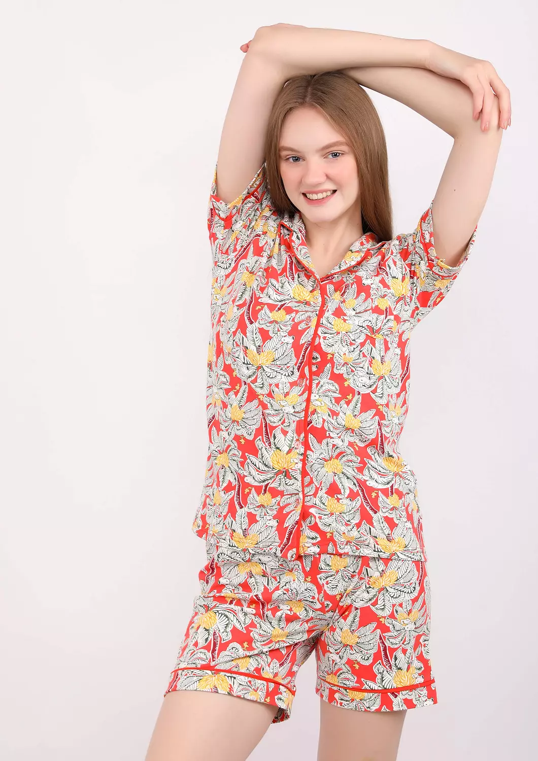 SNOOPY PALMS BUTTONED SHORT PAJAMA SET 2