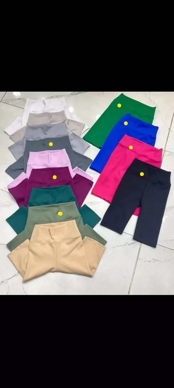 Cotton Ribbed Biker Shorts  hover image