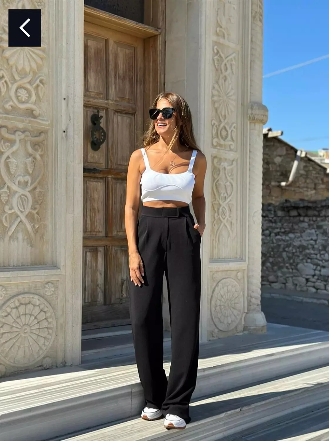 Black Classic Stitch Pants  image