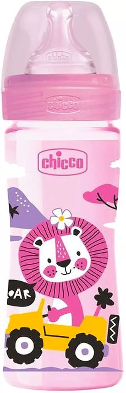 CHICCO WELL-BEING FEEDING BOTTLE 250 ML +2M PINK 6