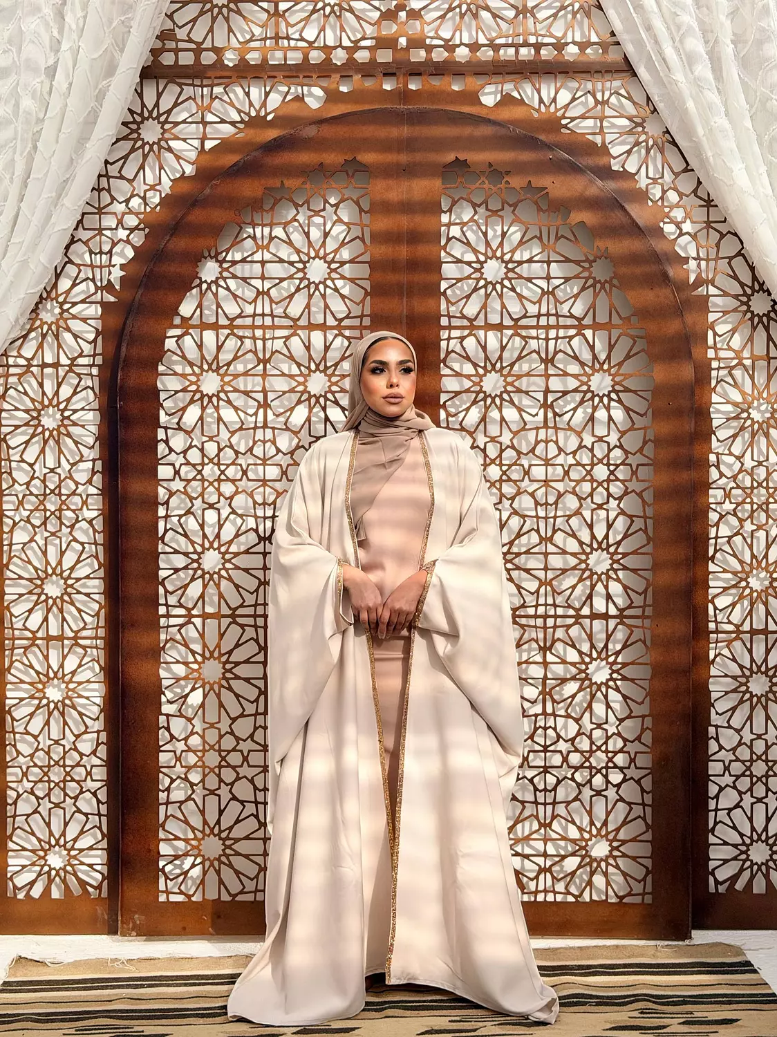 The Mawada Kuftan In Cream image