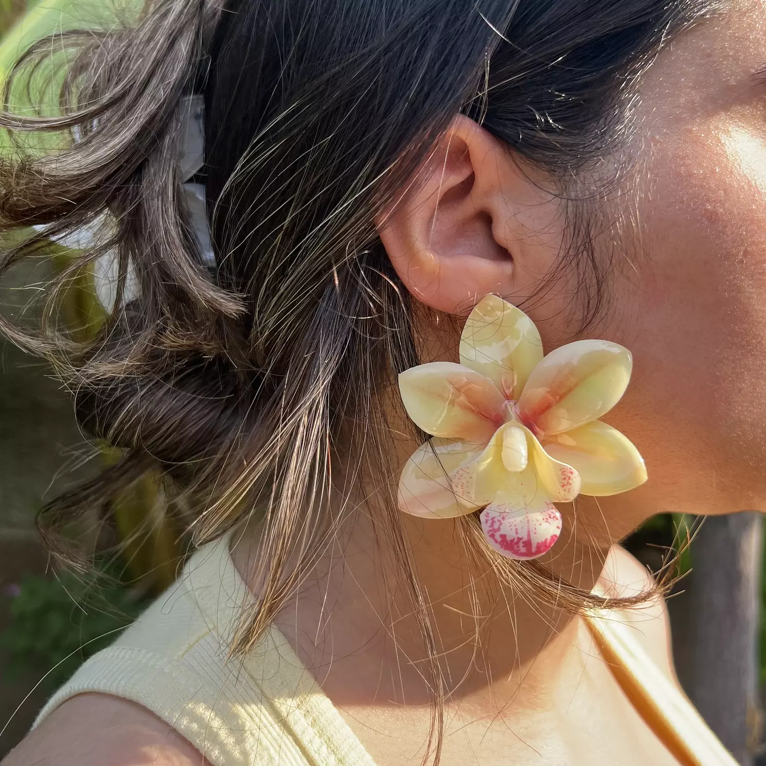 Yellow Lilly Earrings  image