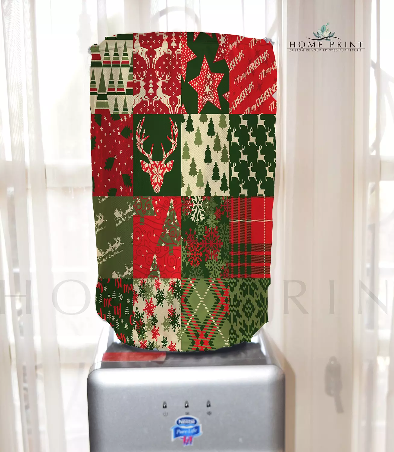Water bottle cover - Different Christmas Shapes - Multi color  image