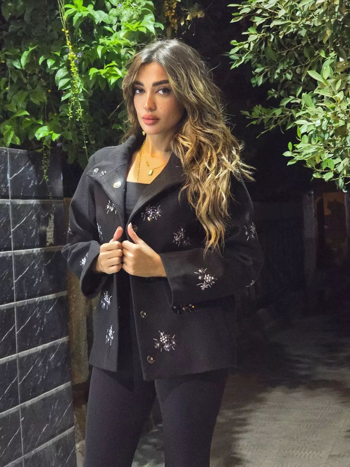 Classic Black Jacket with Silver Sequins 4