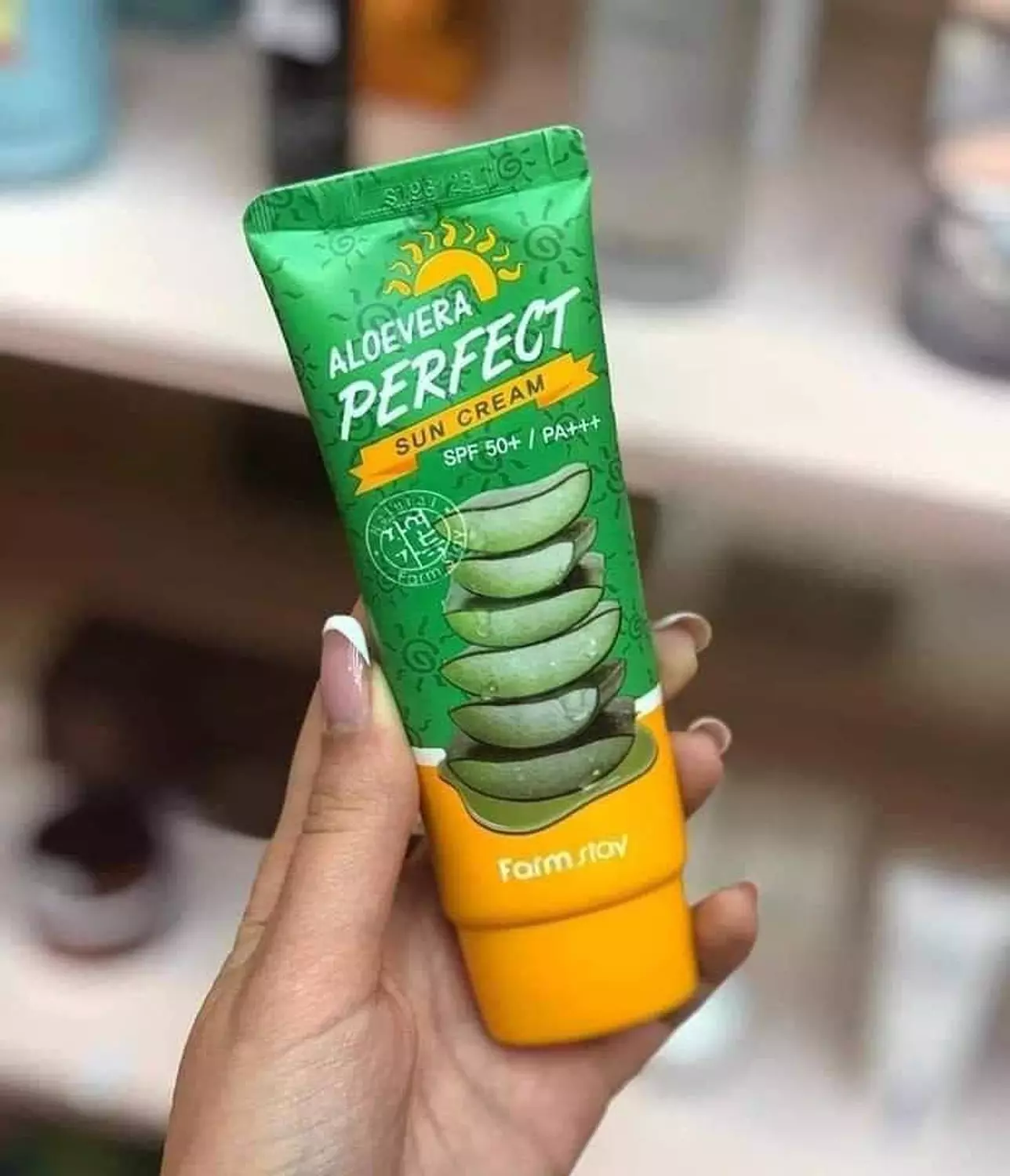 Farmstay Alovera Perfect Sun Cream SPF50+ 2