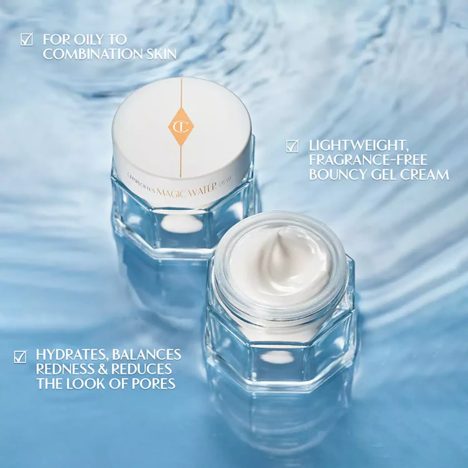 Magic Water Cream Refillable Gel Moisturizer with Niacinamide hover image