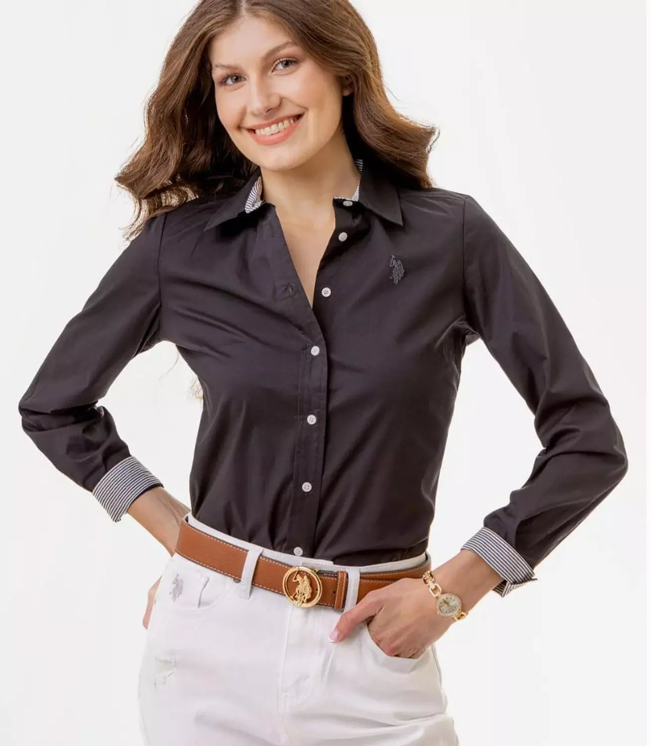 ​U.S. Polo Assn. Women’s Classic Button-Down Shirt image