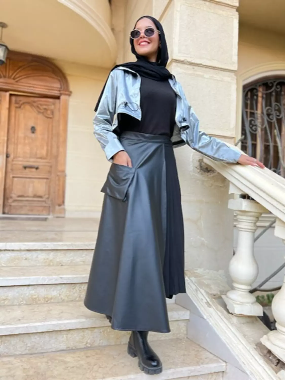 Leather half skirt 2