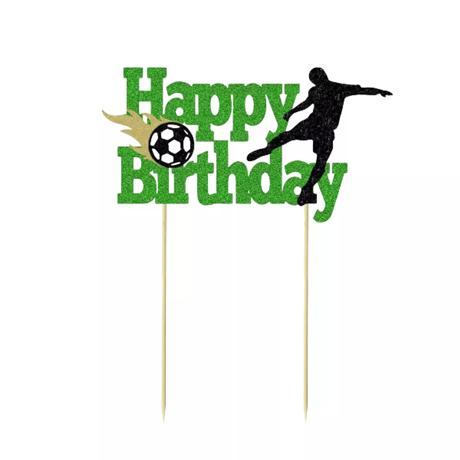 Football Happy Birthday Cake Topper image