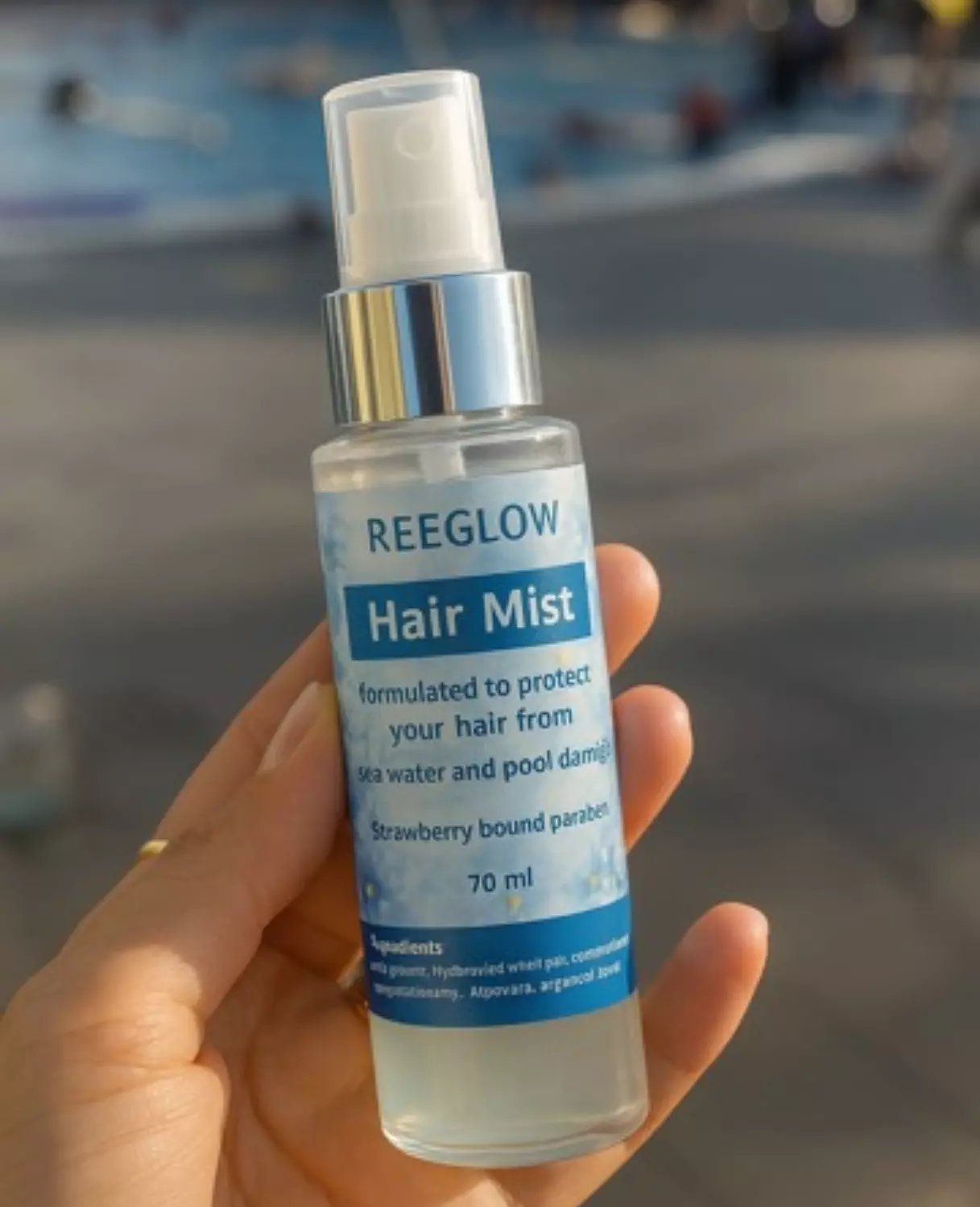 Hair protectant mist against sea and pool  image