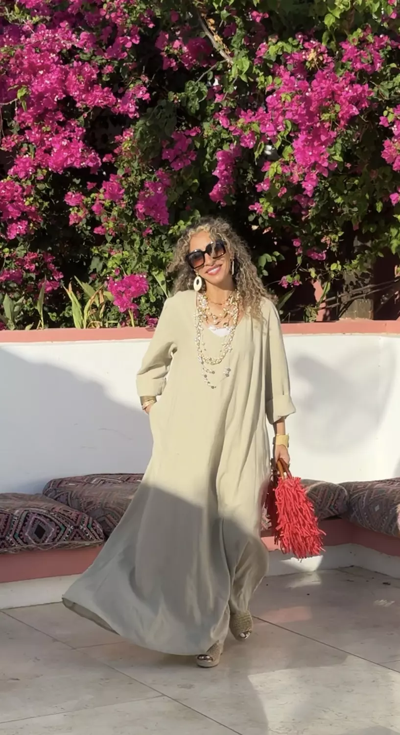 ''Over Size'' Pure Linen Dress  (3182) 14