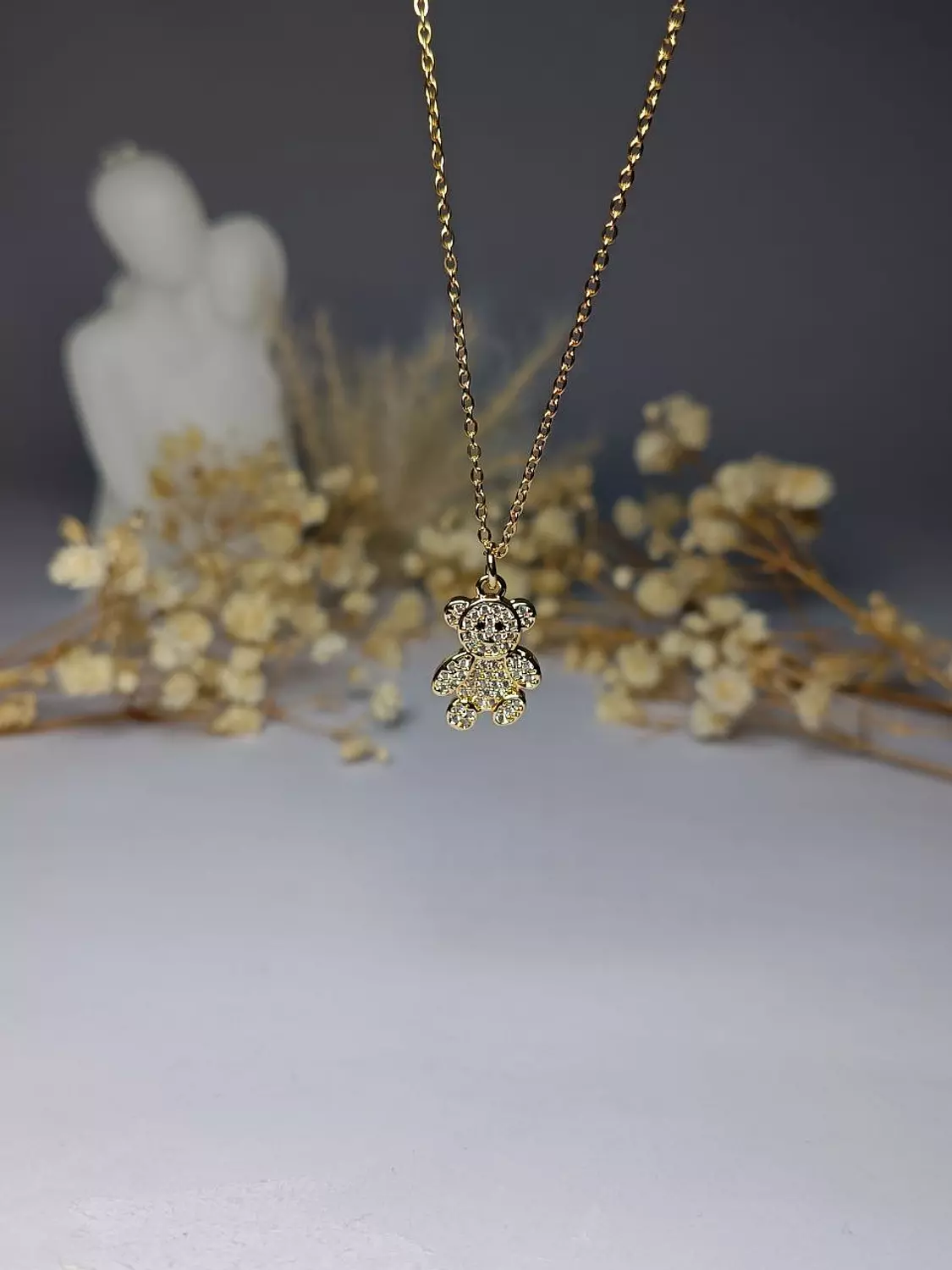 teddy bear necklace image