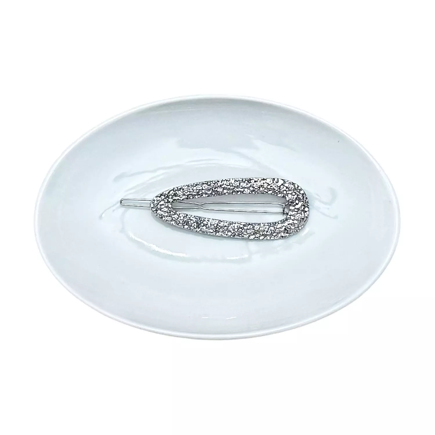 1 Pc Elegant Silver Hair Clip 2