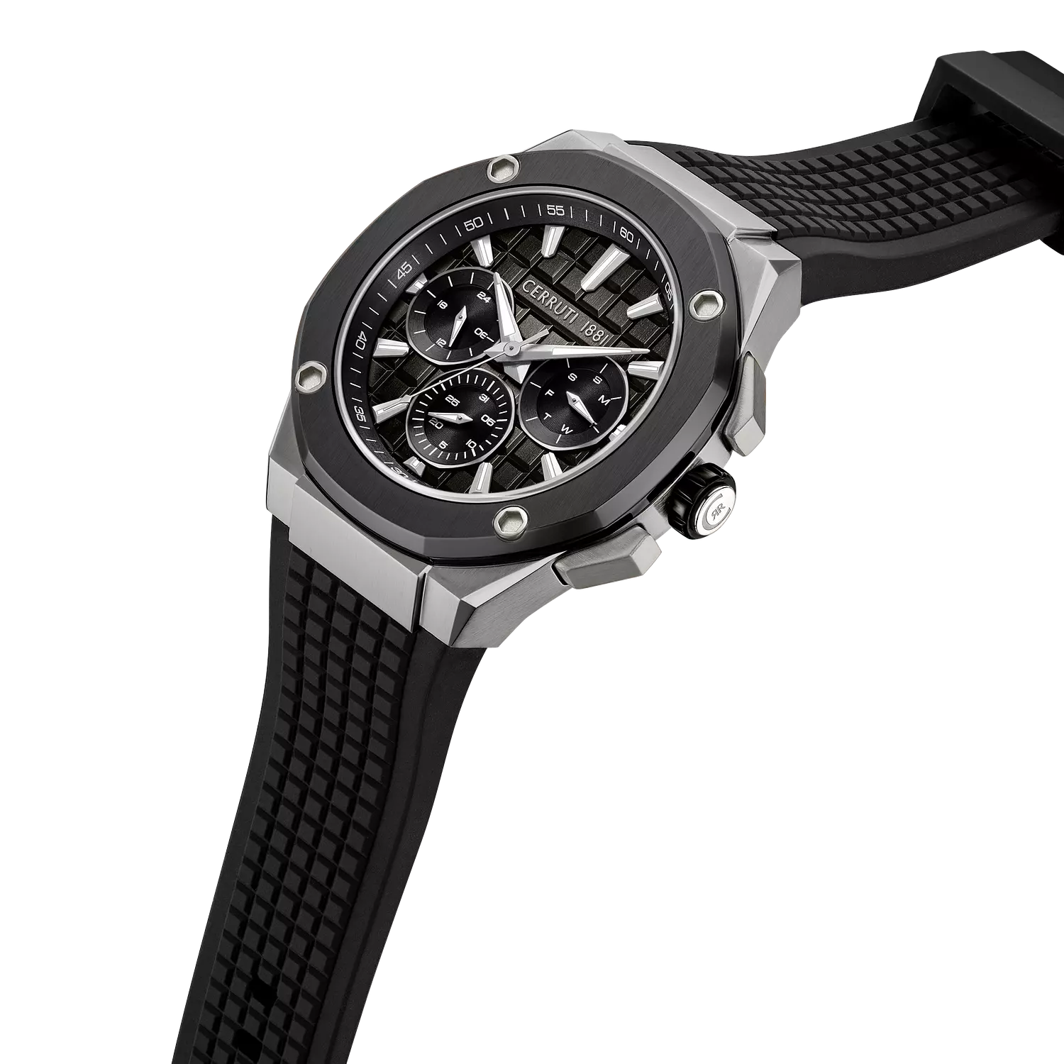 Cerruti 1881 Razzuolo Chronograph Watch for Men - Black Dial, Black Strap 2