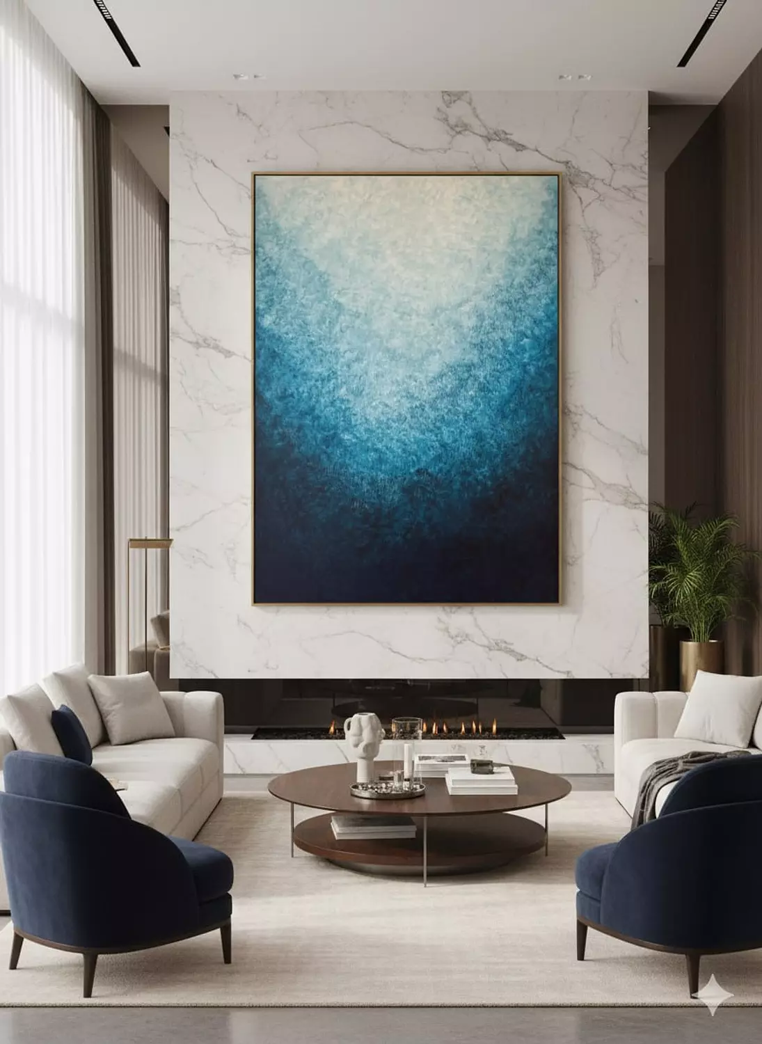 Ocean - Acrylic on Canvas - 140*100 - Without Frame - Ready for immediate purchase image