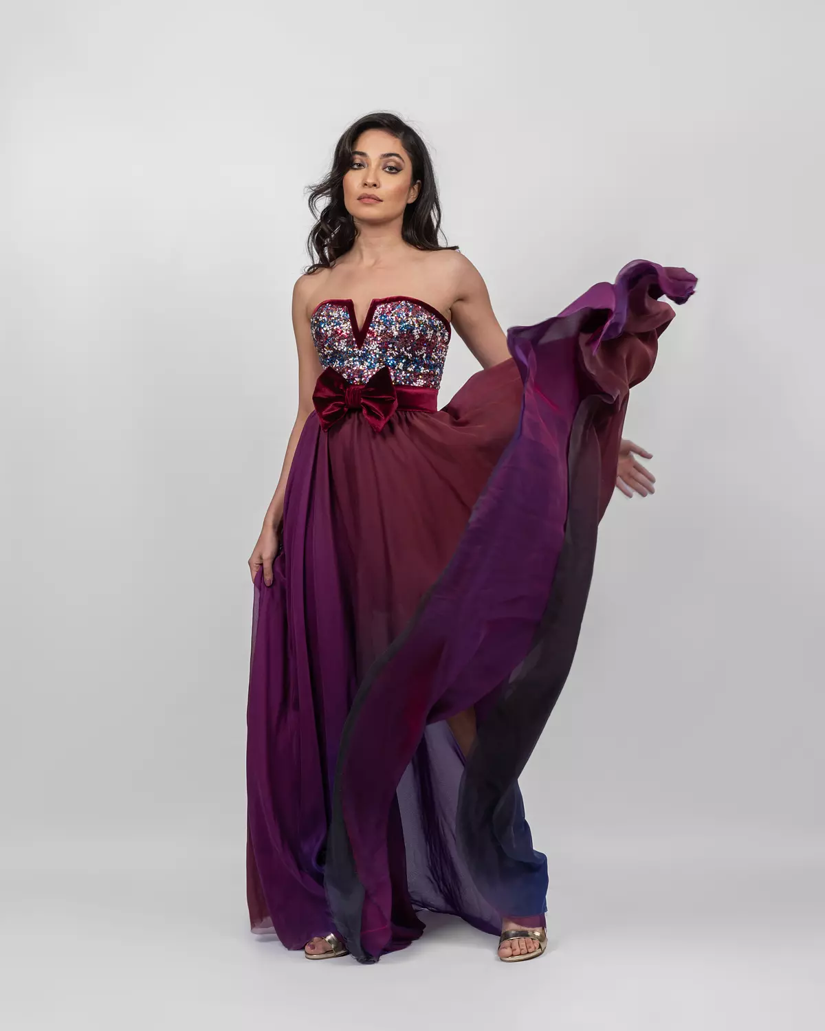 Striking Ombre Sequin Dress 2