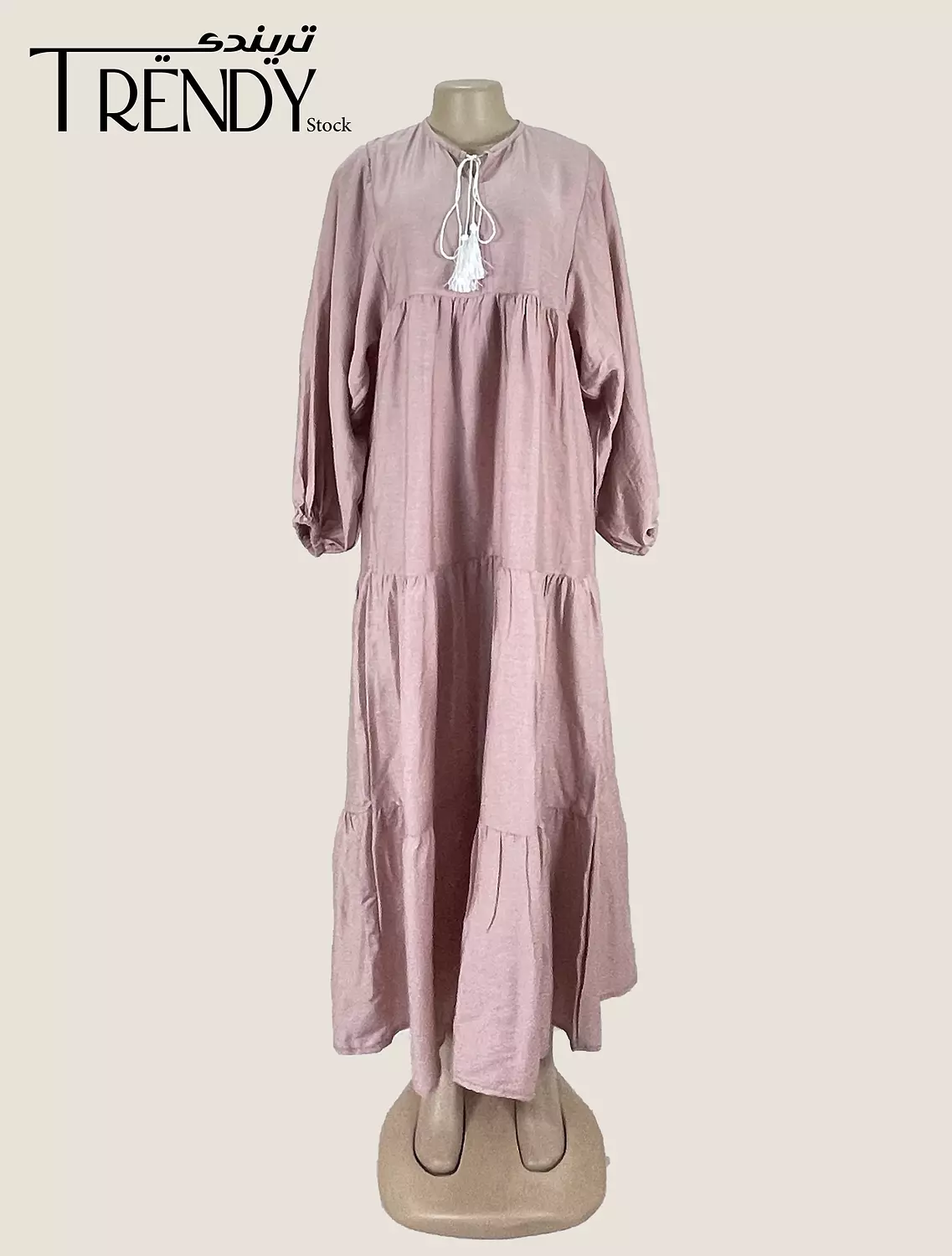 Summer Lenon with long sleeves dress 5