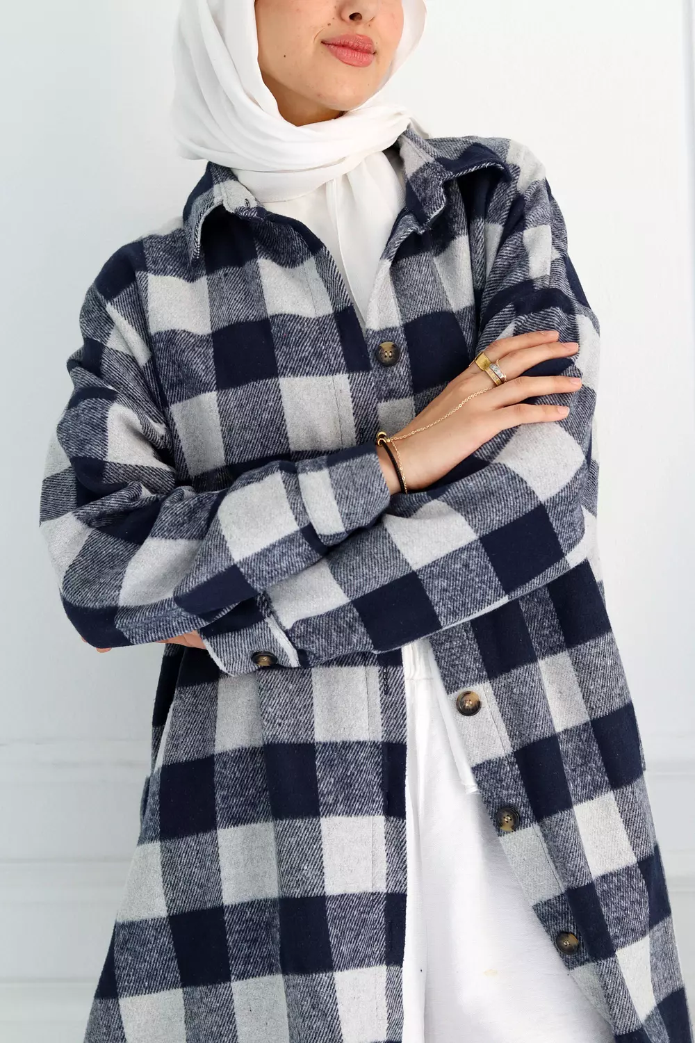 Blue Checkered Oversize Shirt 9