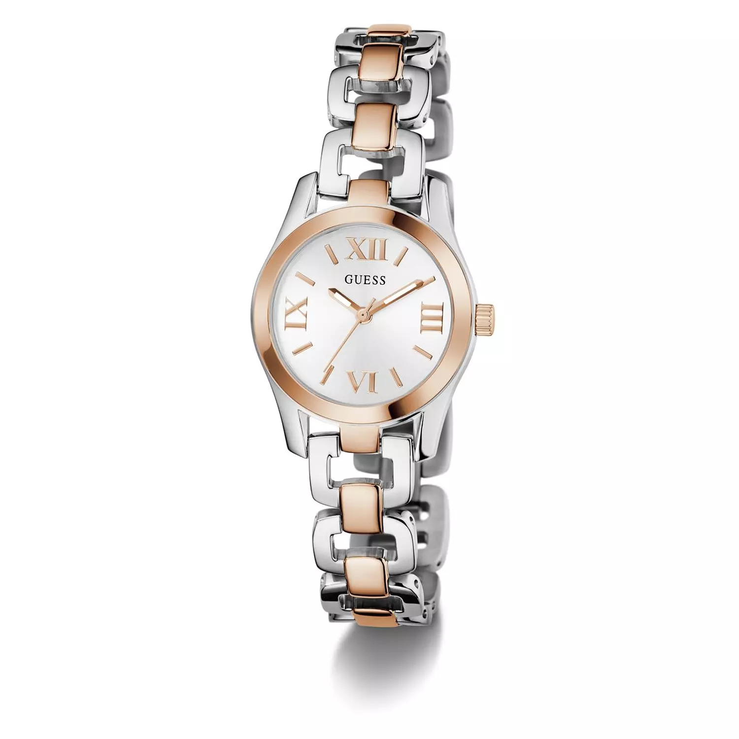GUESS VEDA Ladies 2-Tone Analog Watch 2-Tone Stainless Steel Polished Bracelet 2