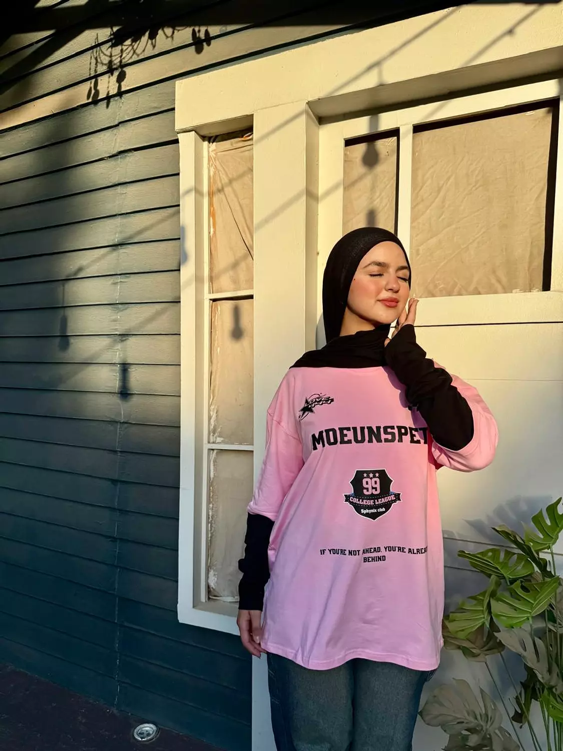 Double Sleeve Printed Oversize T-shirt hover image