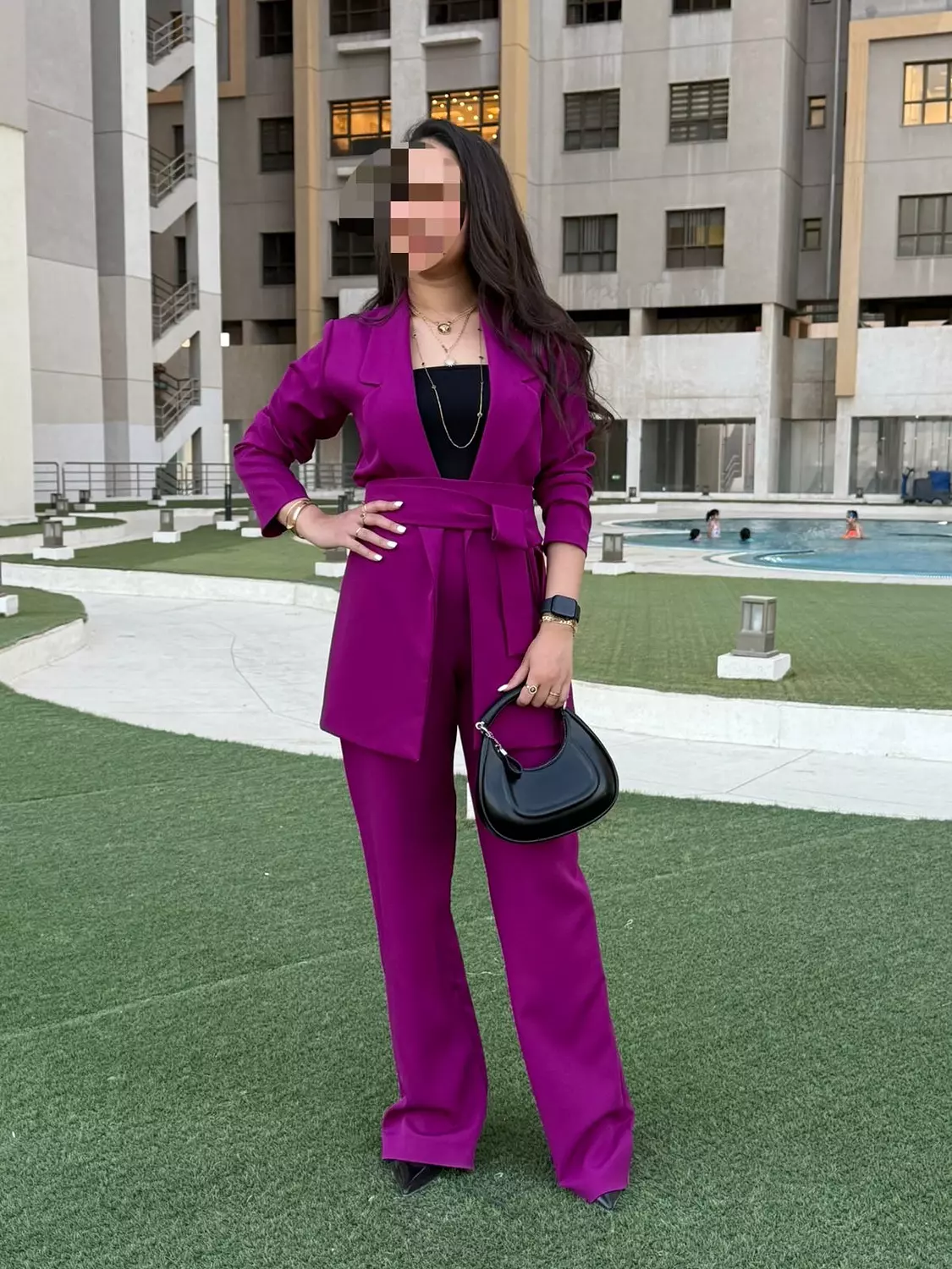PANTS PURPLE SUIT hover image