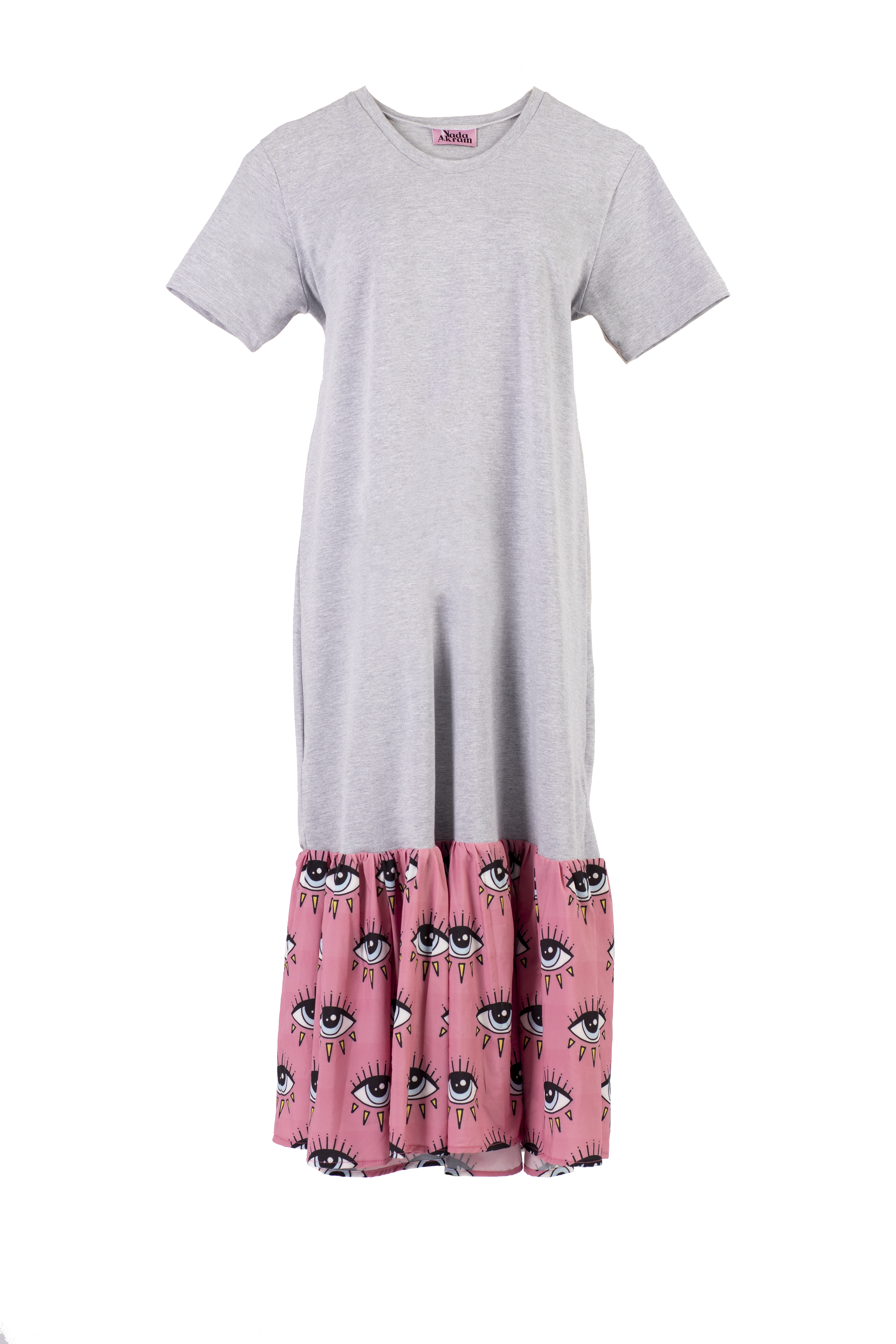 Cotton Dress with Pink Eye Print image