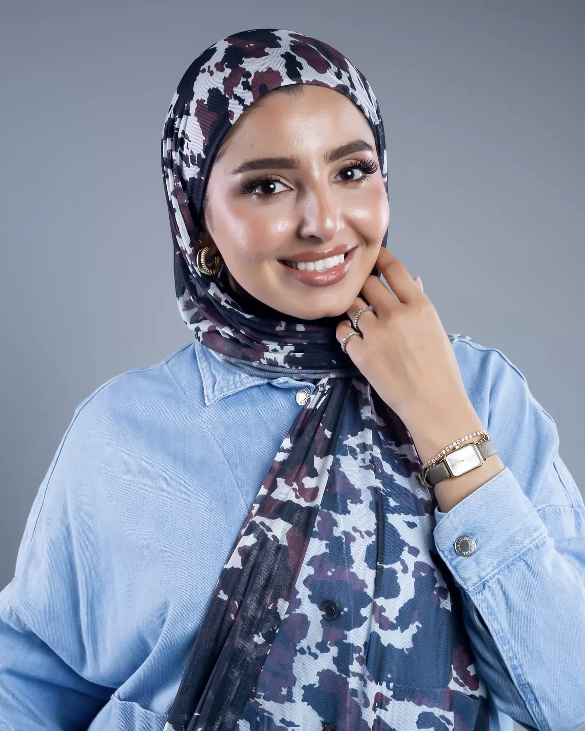 Printed Tulle scarf  2