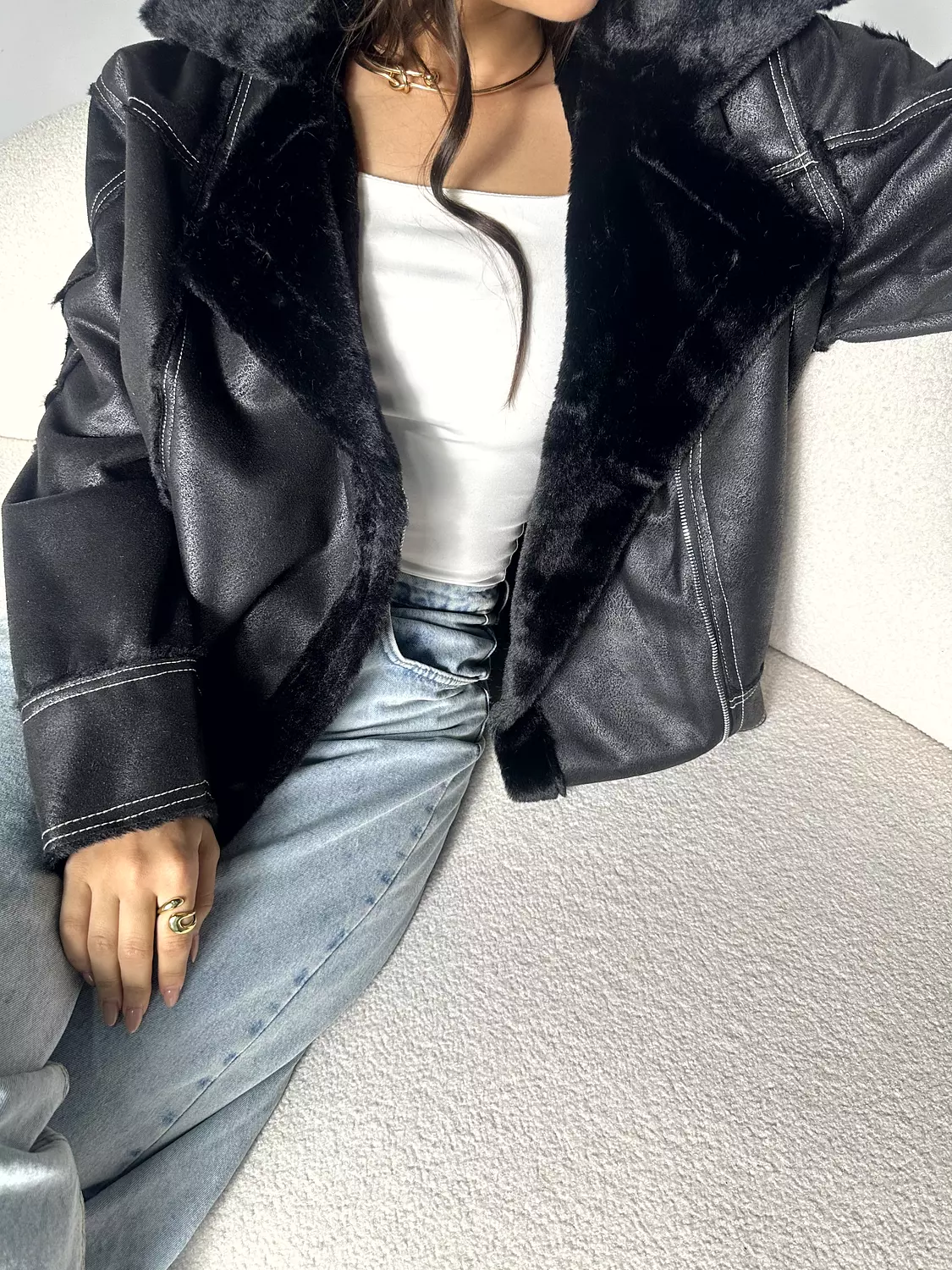 Fur Leather Jacket 8