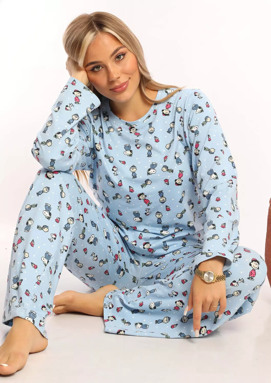 C340 SNOOPY LONG SLEEVES PAJAMA SET  3