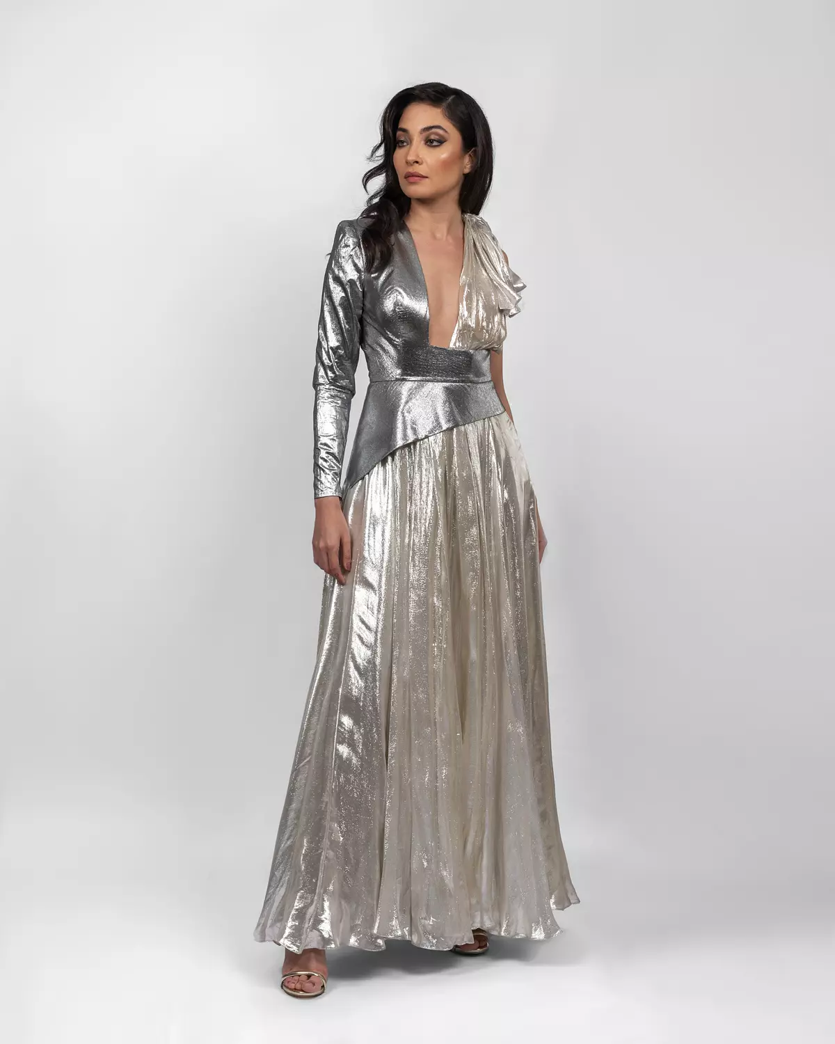 Celestial One-shoulder White Dress 8