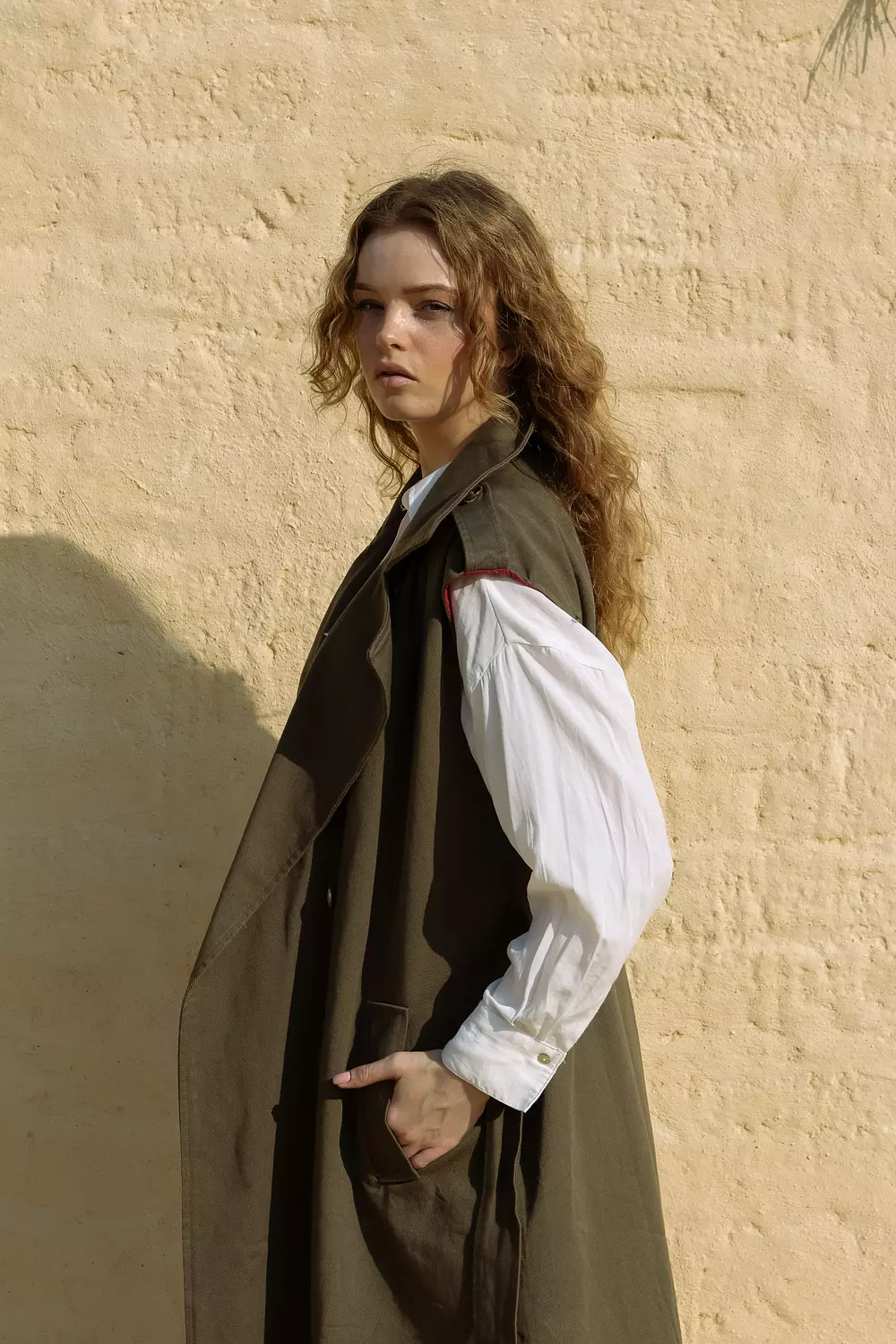 Convertible Trench Coat - olive green 6