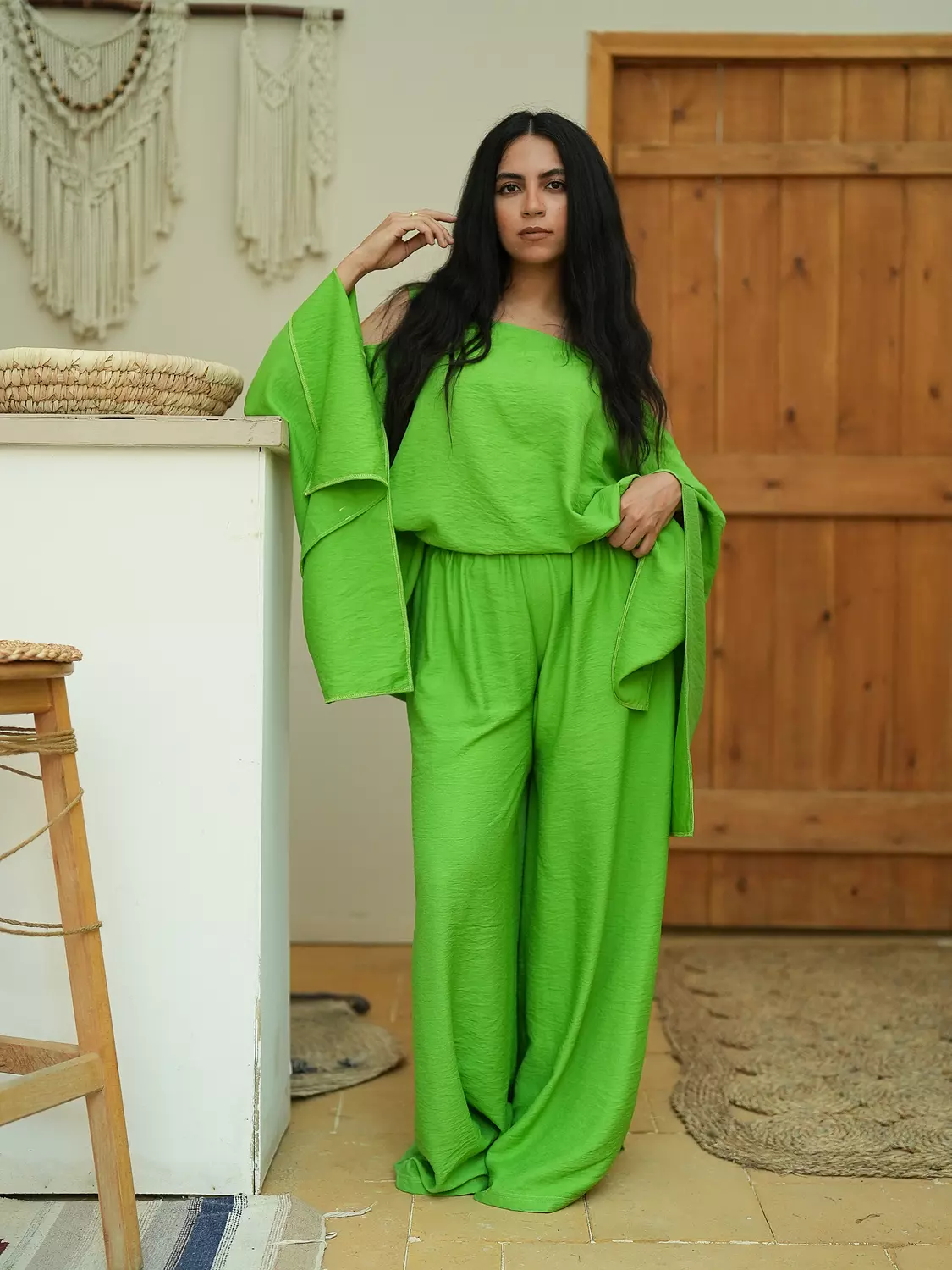 LEAFY GREEN WOMAN CUT SET 2