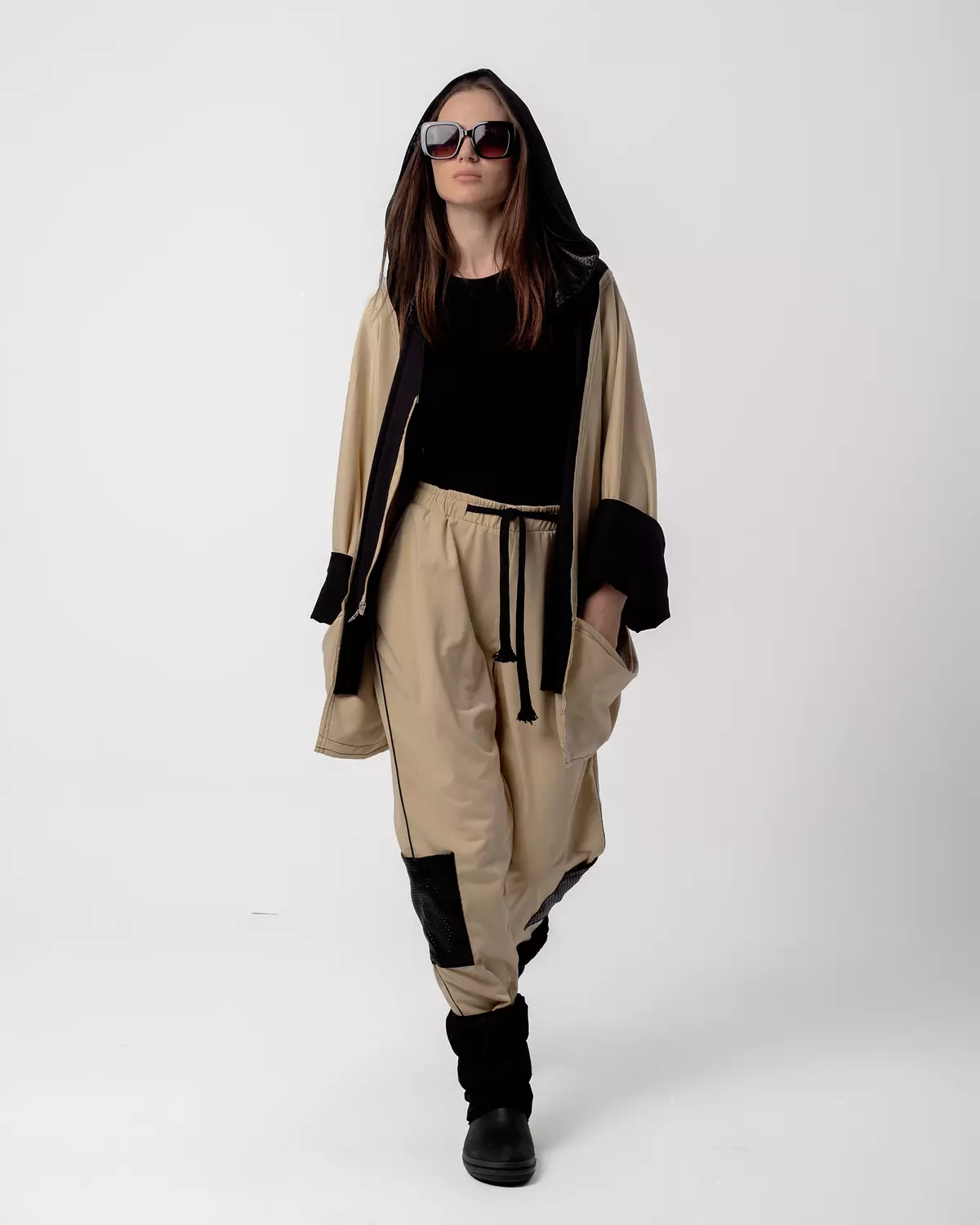 Beige & Black Tracksuit 3