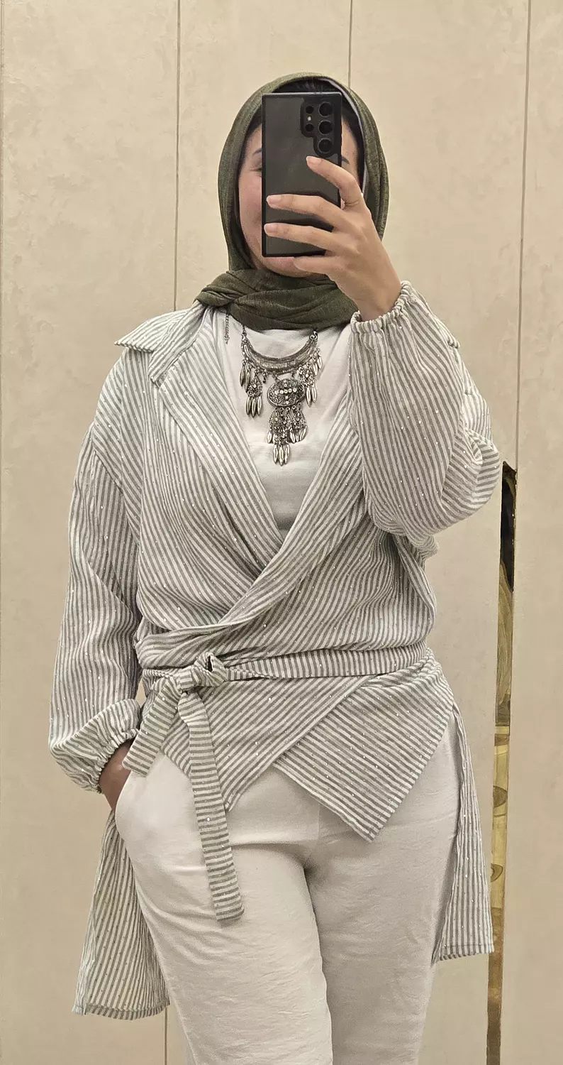 Chemise wrapped strass image