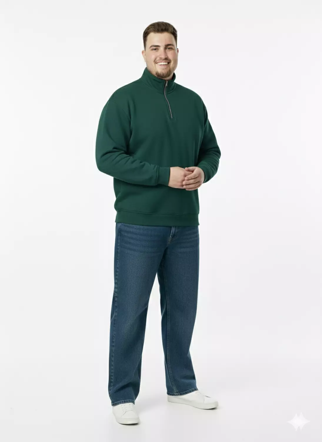 Unisex Sweatshirt, Plus Size Fashion, Quarter-Zip Fleece, Minimalist Style. 12