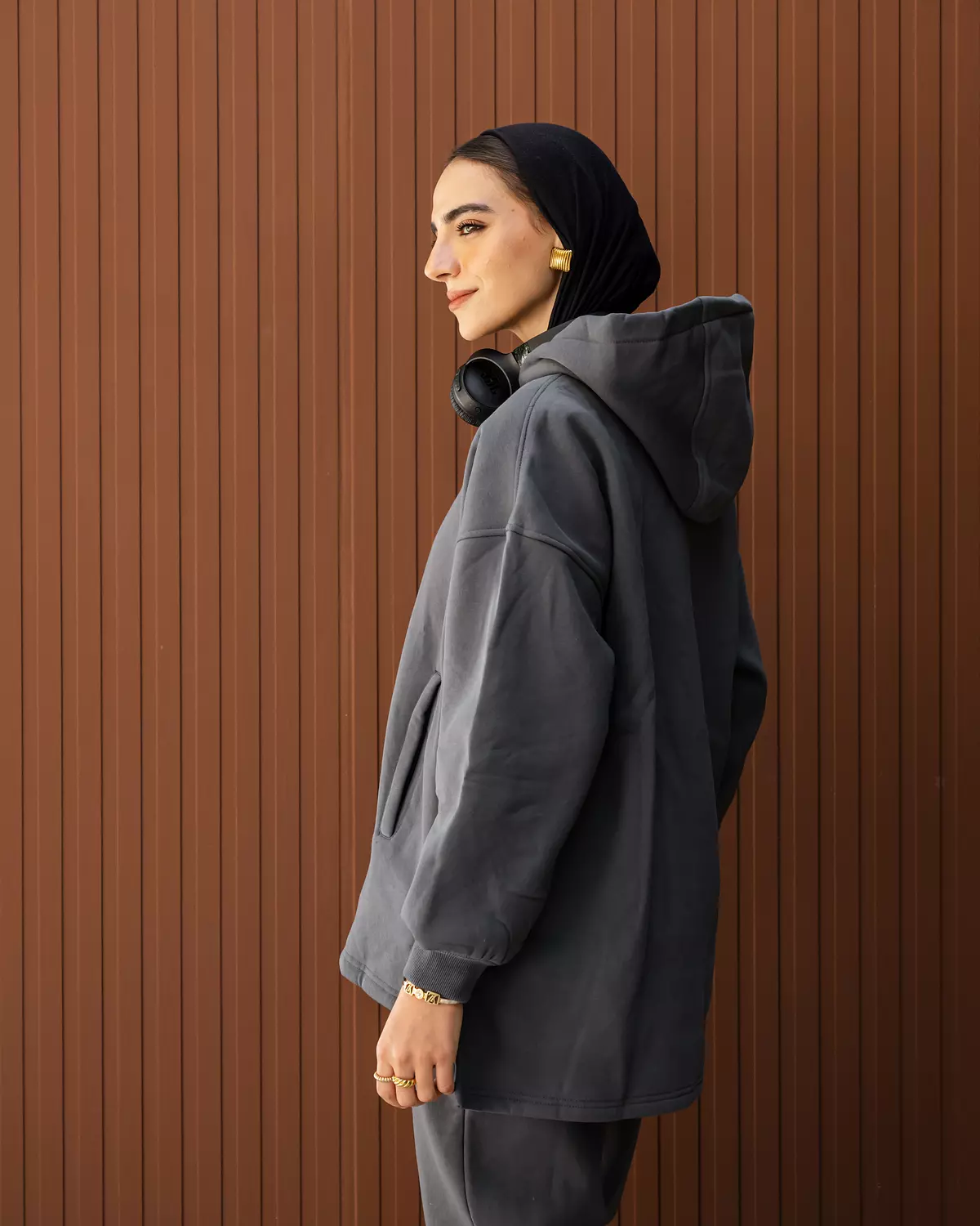 Hoodie Top in grey 2