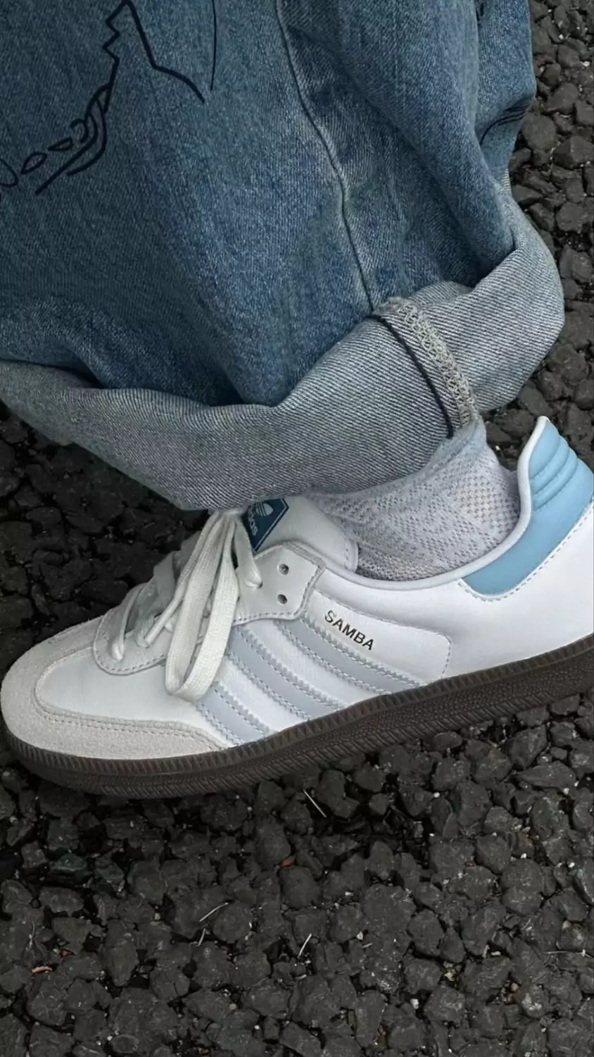 Adidas Samba White Sky Blue  1
