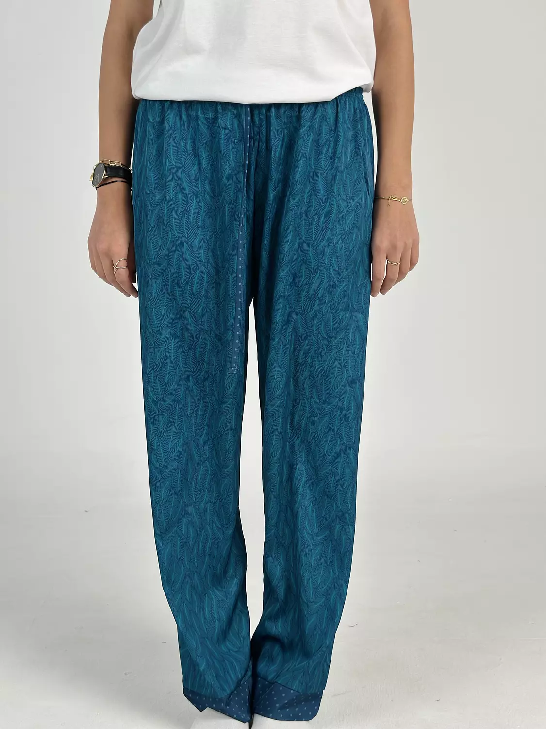 Peacock Satin Pants 1