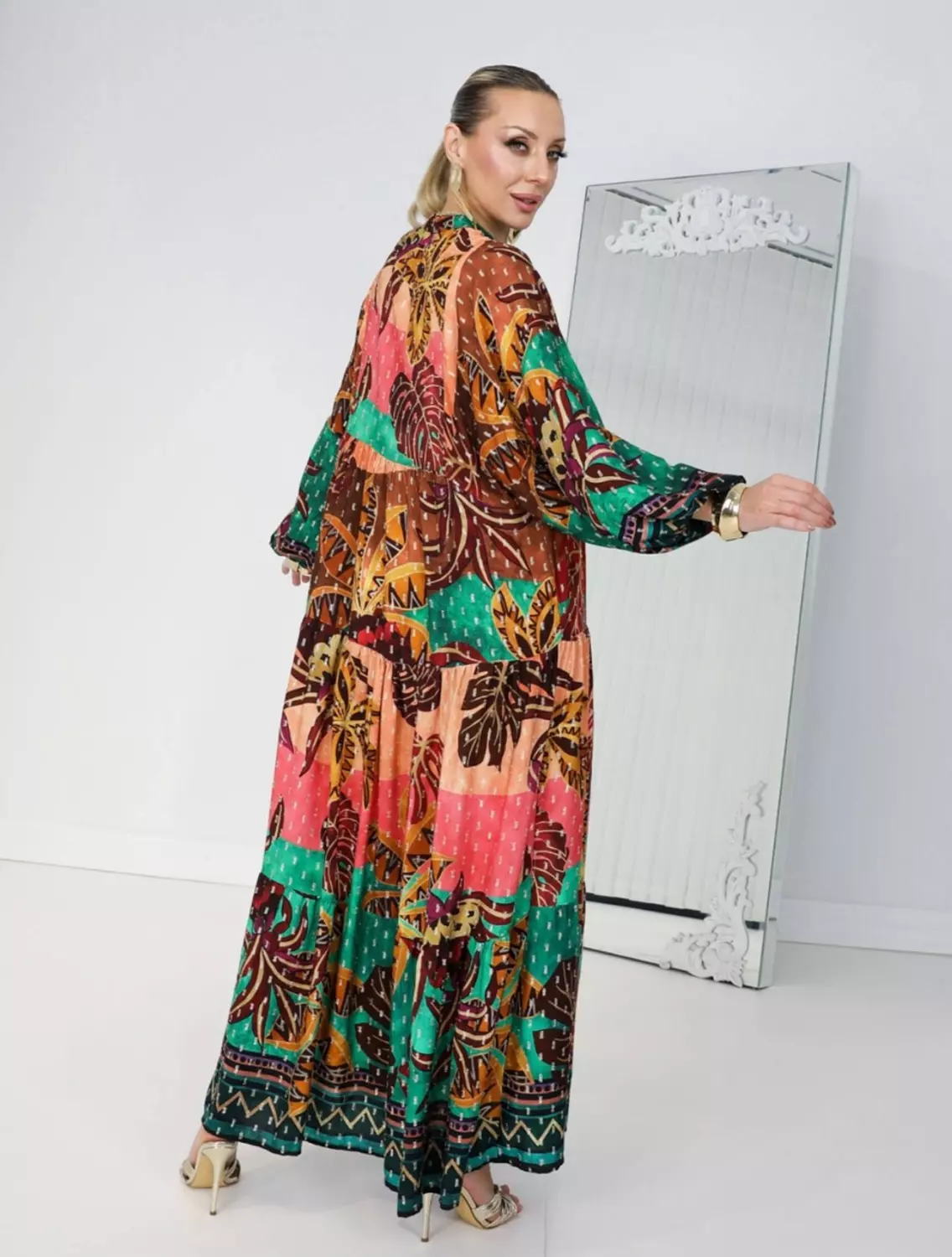Green boho dress 9