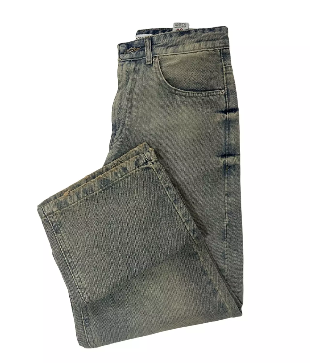 Vintage Wash Wide-Leg Jeans image