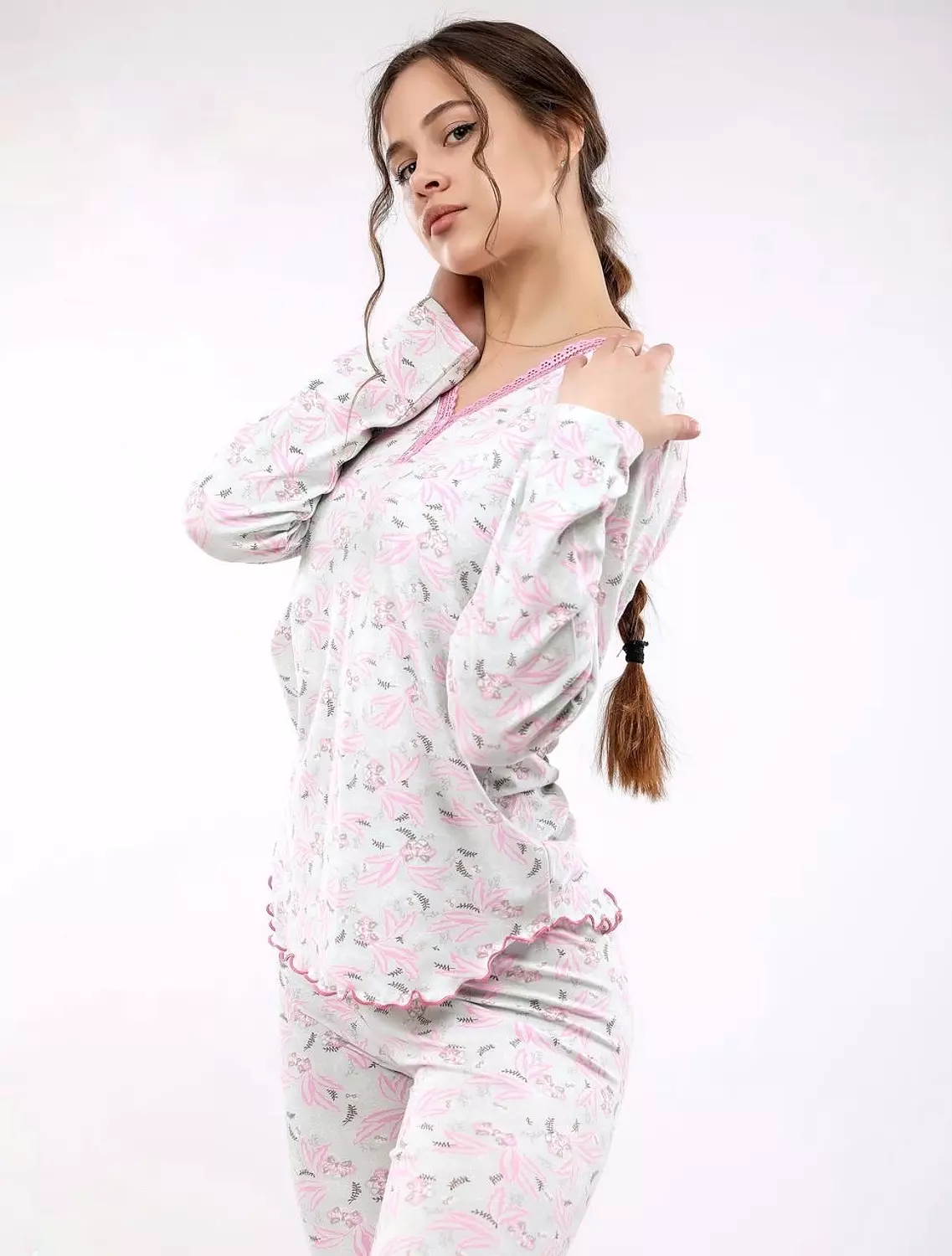 V102 palms Long sleeves pajama set  image